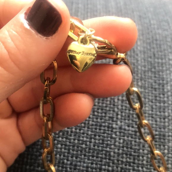 Betsey Johnson Jeweled Gold Fishbone Necklace - Picture 4 of 4